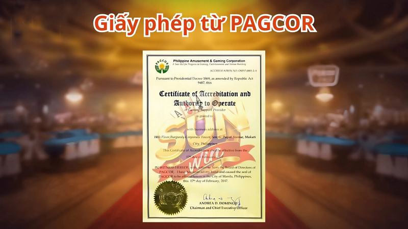 Giấy phép hoạt động của sunwin