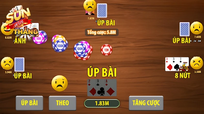 Mỗi ván Liêng, người chơi có thể chọn hành động khác nhau