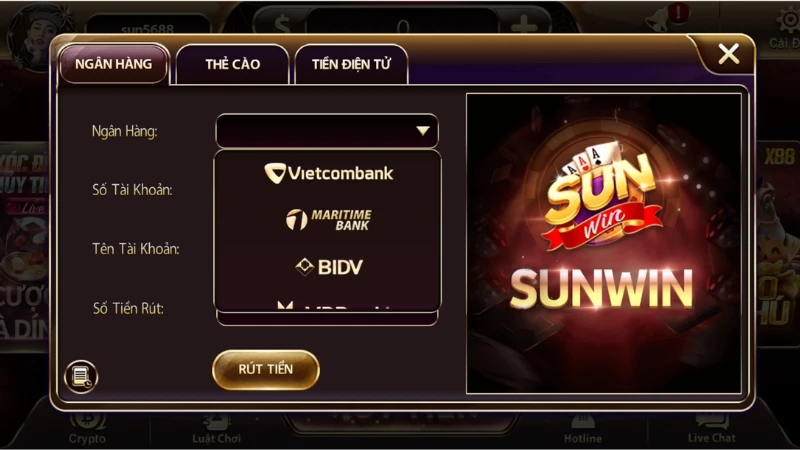Cổng game SunWin hỗ trợ rút tiền thưởng siêu tốc chỉ trong 1 - 3 phút